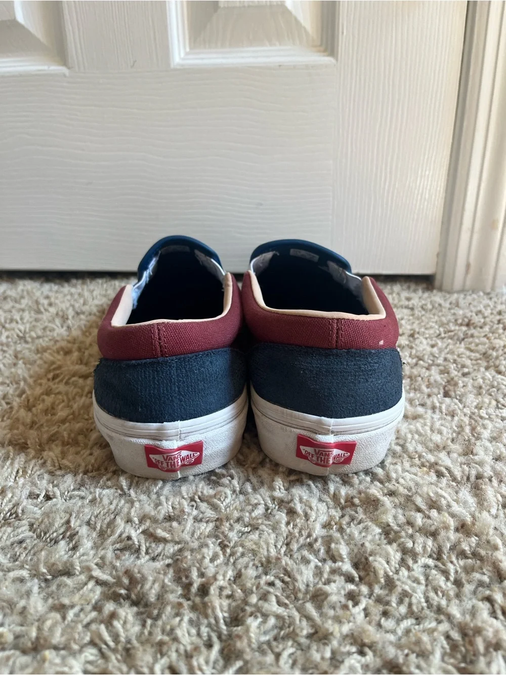 Vans Slip-On Loafers in Navy and Burgundy